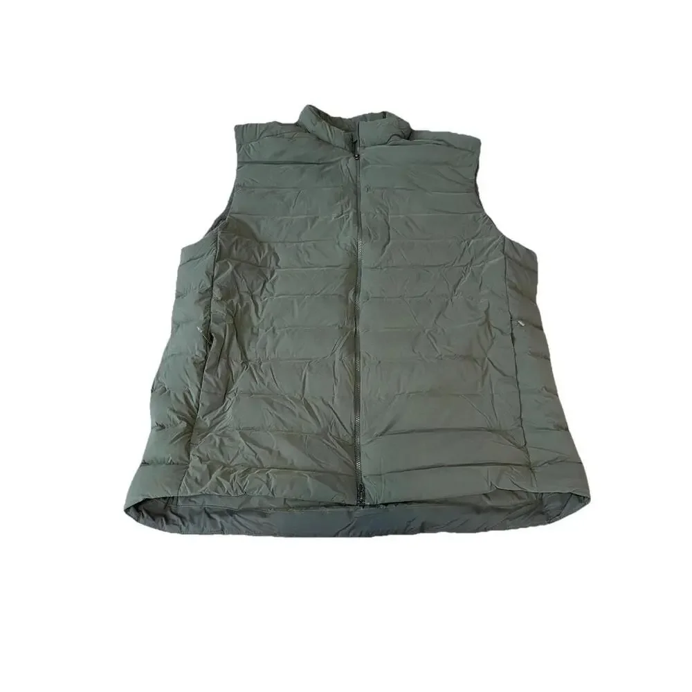 Lululemon Navigation Stretch Down Vest Mens XL Olive‎ Earth Full zip Puffer H88